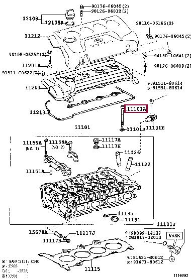 Toyota 90910-02126 Śruba głowicy bloku cylindra 9091002126: Atrakcyjna cena w Polsce na 2407.PL - Zamów teraz!