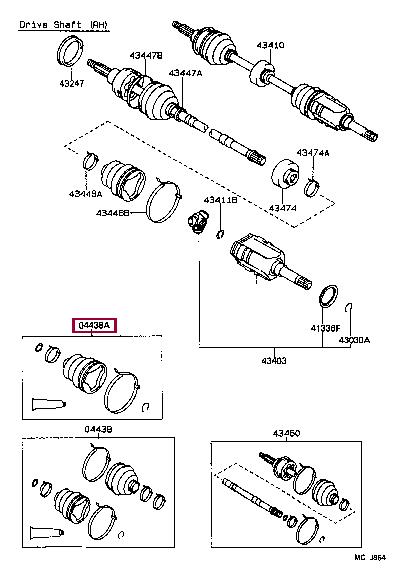 Toyota 04438-30050 Auto part 0443830050: Buy near me in Poland at 2407.PL - Good price!