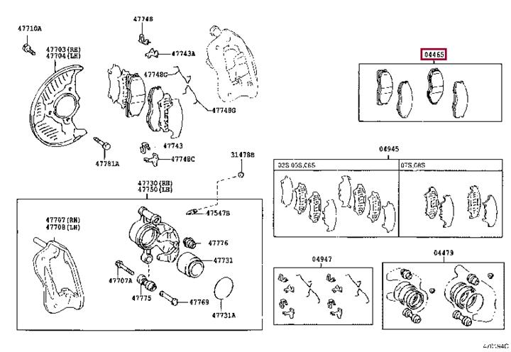 Toyota 04465-28360 Тормозные колодки дисковые, комплект 0446528360: Отличная цена - Купить в Польше на 2407.PL!