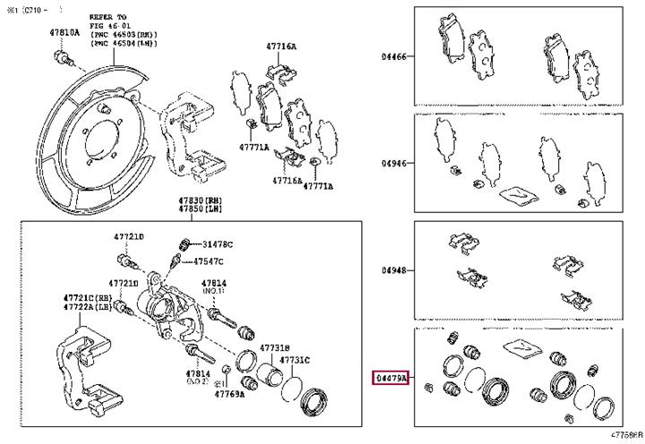 Toyota 04479-33260 Zestaw naprawczy, zacisk hamulca 0447933260: Dobra cena w Polsce na 2407.PL - Kup Teraz!