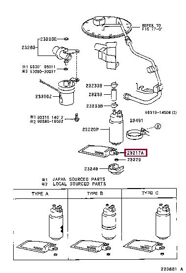 Toyota 23217-0F010 Fuel filter 232170F010: Buy near me at 2407.PL in Poland at an Affordable price!