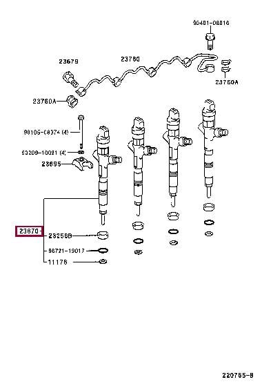Toyota 23670-29036 Injector fuel 2367029036: Buy near me in Poland at 2407.PL - Good price!