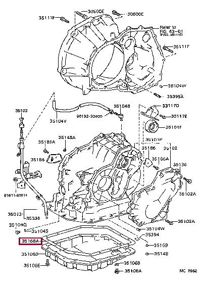 Toyota 35168-12020 Uszczelka miski olejowej automatycznej skrzyni biegów 3516812020: Dobra cena w Polsce na 2407.PL - Kup Teraz!