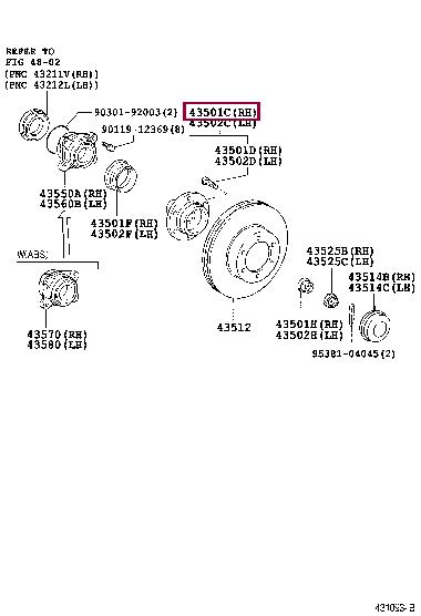 Toyota 43502-60201 Wheel hub front 4350260201: Buy near me in Poland at 2407.PL - Good price!