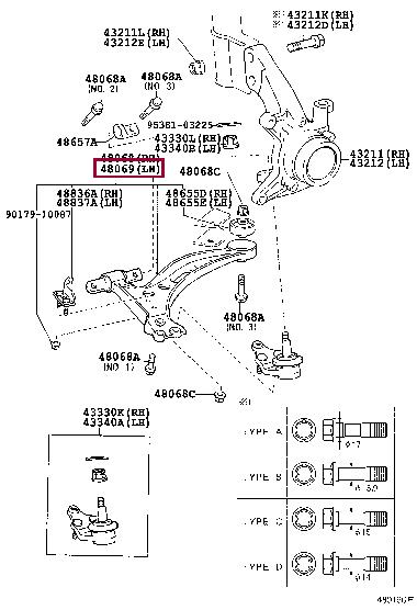 Toyota 48069-06040 Wahacz zawieszenia 4806906040: Dobra cena w Polsce na 2407.PL - Kup Teraz!