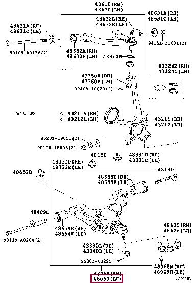 Toyota 48069-09090 Wahacz zawieszenia 4806909090: Dobra cena w Polsce na 2407.PL - Kup Teraz!