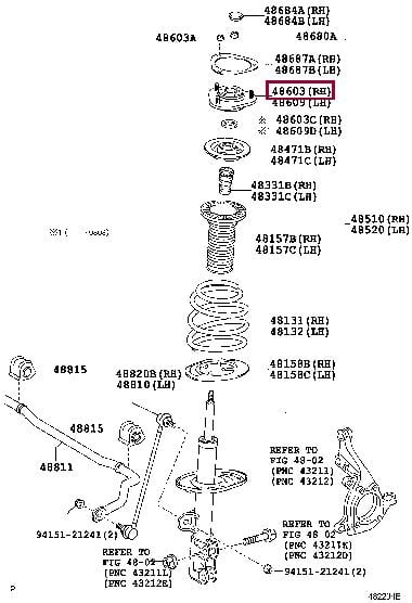 Toyota 48609-42030 Strut bearing with bearing kit 4860942030: Buy near me in Poland at 2407.PL - Good price!
