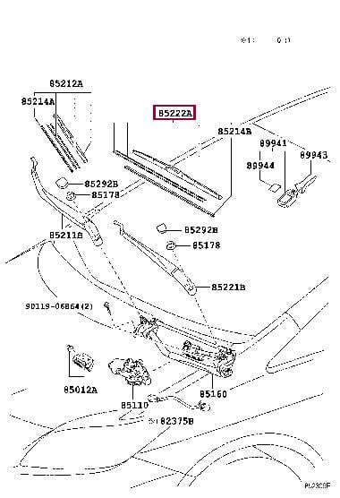 Toyota 85222-75010 Wiperblade 8522275010: Buy near me at 2407.PL in Poland at an Affordable price!