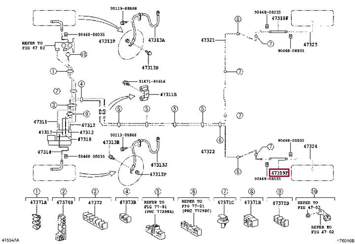 Toyota 90947-02F36 Гальмівний шланг 9094702F36: Приваблива ціна - Купити у Польщі на 2407.PL!