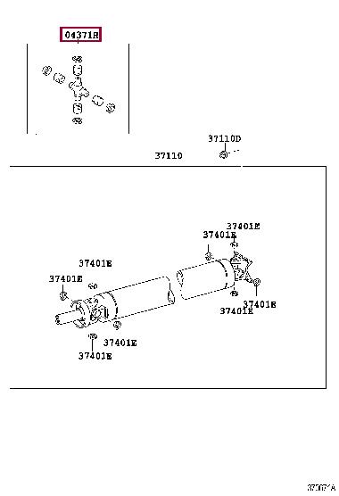 Toyota 04371-0C081 Joint, propeller shaft 043710C081: Buy near me at 2407.PL in Poland at an Affordable price!