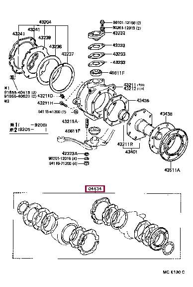 Toyota 04434-60051 Auto part 0443460051: Buy near me at 2407.PL in Poland at an Affordable price!
