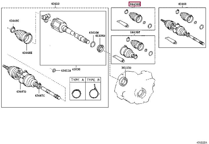 Toyota 04438-58030 Bellow, driveshaft 0443858030: Buy near me in Poland at 2407.PL - Good price!