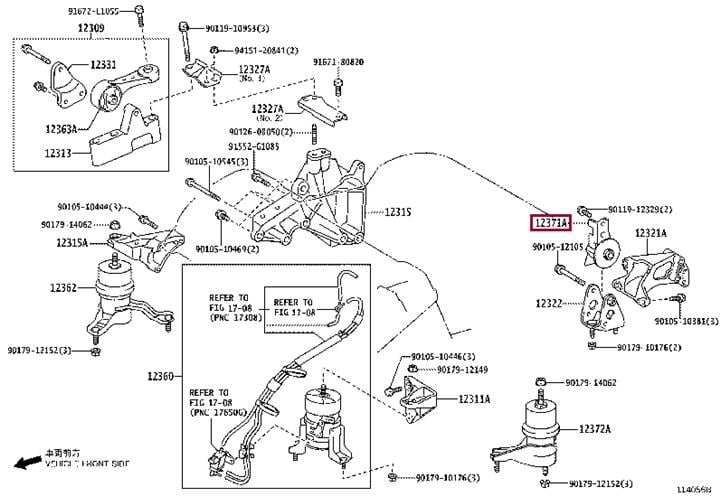 Toyota 12371-31131 Подушка двигателя 1237131131: Отличная цена - Купить в Польше на 2407.PL!