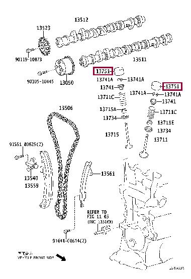 Toyota 13751-46090 Lifter-valve 1375146090: Buy near me at 2407.PL in Poland at an Affordable price!