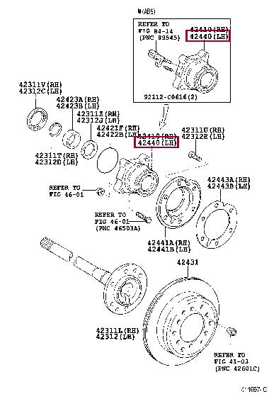 Toyota 42460-60010 Łożysko piasty koła 4246060010: Dobra cena w Polsce na 2407.PL - Kup Teraz!