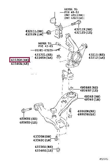 Toyota 43330-09770 Ball joint 4333009770: Buy near me at 2407.PL in Poland at an Affordable price!