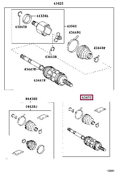 Toyota 43470-09S60 CV joint 4347009S60: Buy near me in Poland at 2407.PL - Good price!