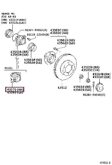 Toyota 43570-60010 Front wheel hub bearing 4357060010: Buy near me in Poland at 2407.PL - Good price!