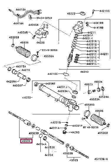 Toyota 45504-59025 Końcówka drążka kierowniczego 4550459025: Dobra cena w Polsce na 2407.PL - Kup Teraz!