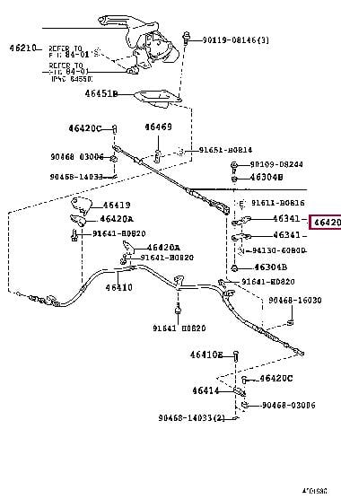 Toyota 46420-60011 Seilzug, feststellbremse 4642060011: Kaufen Sie zu einem guten Preis in Polen bei 2407.PL!