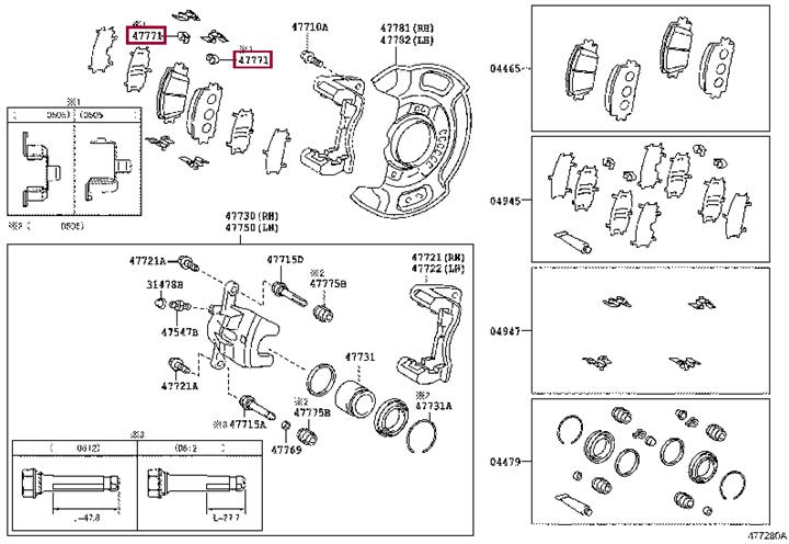 Toyota 47771-52191 Warning contact, brake pad wear 4777152191: Buy near me in Poland at 2407.PL - Good price!