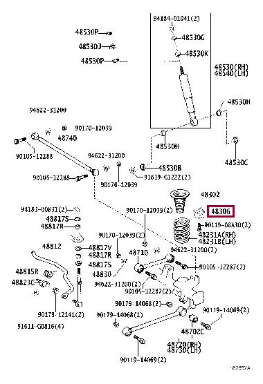 Toyota 48306-35180 Відбійник амортизатора 4830635180: Приваблива ціна - Купити у Польщі на 2407.PL!