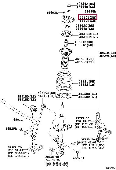 Toyota 48609-02161 Опора амортизатора с подшипником, комплект 4860902161: Отличная цена - Купить в Польше на 2407.PL!