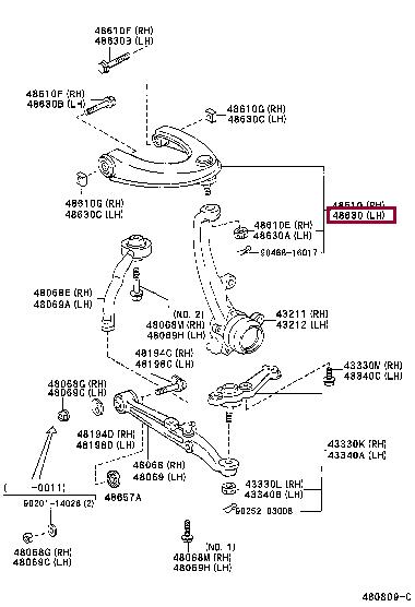 Toyota 48630-59025 Рычаг подвески 4863059025: Отличная цена - Купить в Польше на 2407.PL!