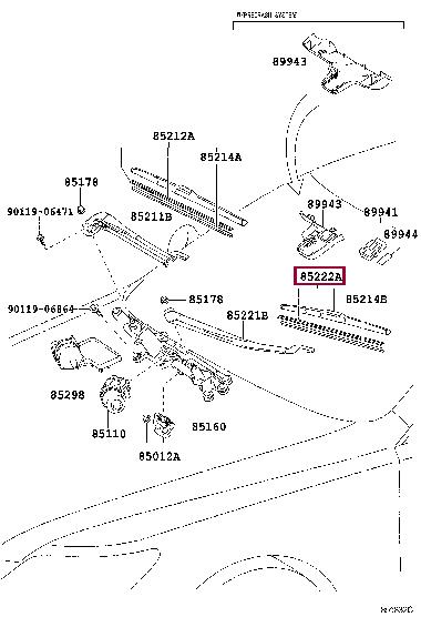 Toyota 85222-42100 Wischblatt 8522242100: Bestellen Sie in Polen zu einem guten Preis bei 2407.PL!