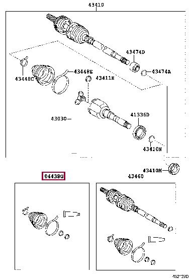Toyota 04437-05110 Bellow, driveshaft 0443705110: Buy near me in Poland at 2407.PL - Good price!