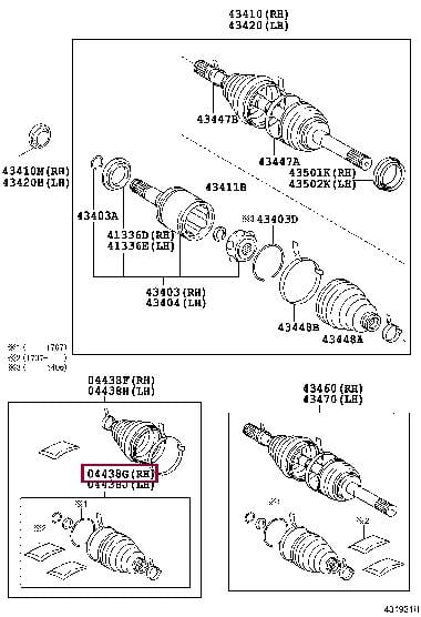 Toyota 04437-60050 Bellow, driveshaft 0443760050: Buy near me in Poland at 2407.PL - Good price!