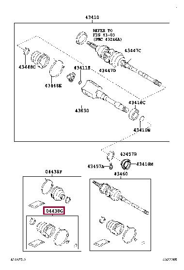 Toyota 04438-30010 Bellow, driveshaft 0443830010: Buy near me in Poland at 2407.PL - Good price!