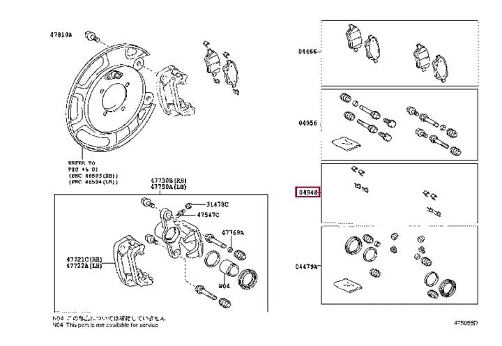 Toyota 04948-28020 Zestaw montażowy klocków hamulcowych 0494828020: Atrakcyjna cena w Polsce na 2407.PL - Zamów teraz!