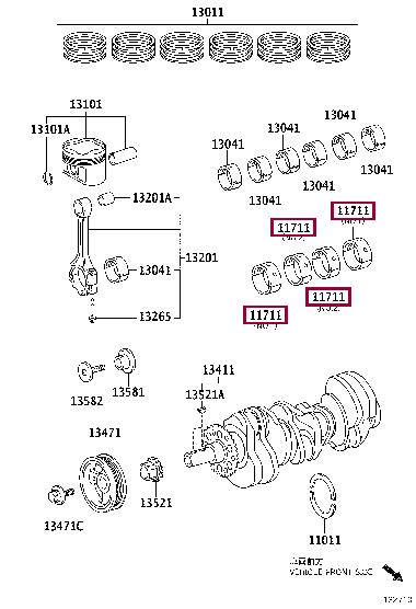 Toyota 11701-31090-02 Bearing, crankshaft 117013109002: Отличная цена - Купить в Польше на 2407.PL!