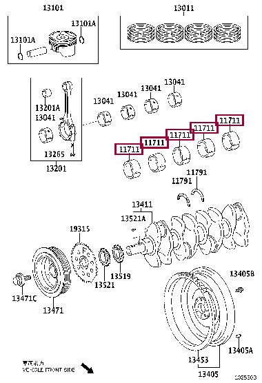 Toyota 11701-37021-02 Panewki 117013702102: Dobra cena w Polsce na 2407.PL - Kup Teraz!