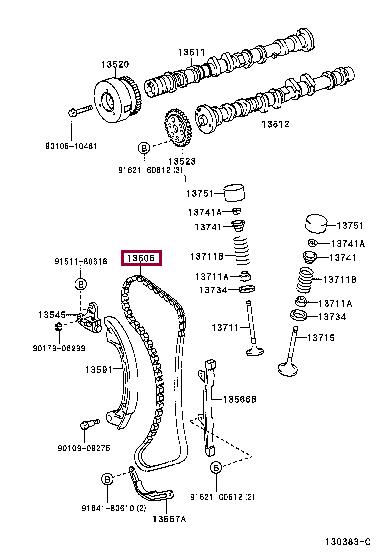 Toyota 13506-23020 Timing chain 1350623020: Buy near me in Poland at 2407.PL - Good price!