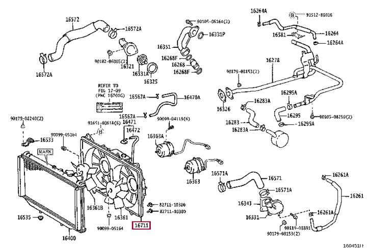 Toyota 16711-46260 Auto part 1671146260: Buy near me at 2407.PL in Poland at an Affordable price!