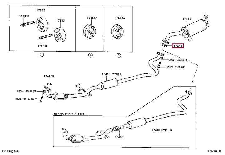 Toyota 17451-23010 O-ring exhaust system 1745123010: Buy near me in Poland at 2407.PL - Good price!
