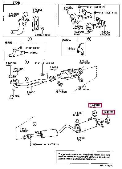 Toyota 17561-73020 Auspuffanlagenträger 1756173020: Kaufen Sie zu einem guten Preis in Polen bei 2407.PL!