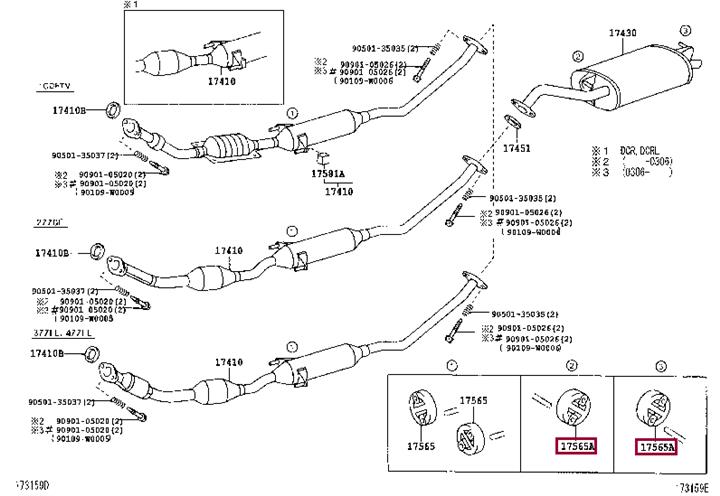 Toyota 17565-0D030 Кронштейн крепления выхлопной системы 175650D030: Отличная цена - Купить в Польше на 2407.PL!