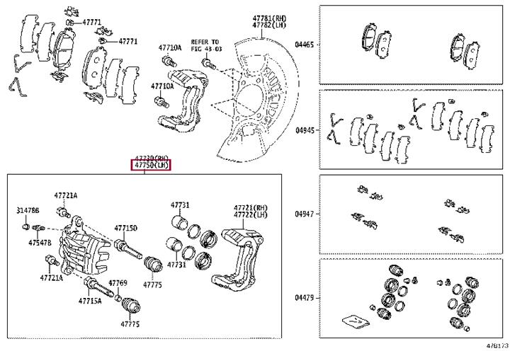 Toyota 47750-48110 Суппорт задний левый 4775048110: Купить в Польше - Отличная цена на 2407.PL!