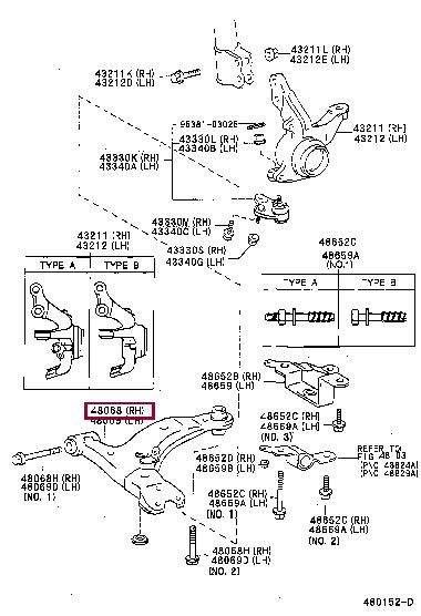 Toyota 48068-12191 Track Control Arm 4806812191: Buy near me in Poland at 2407.PL - Good price!