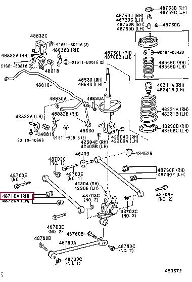 Toyota 48710-20270 Сайлентблок важеля підвіски 4871020270: Приваблива ціна - Купити у Польщі на 2407.PL!