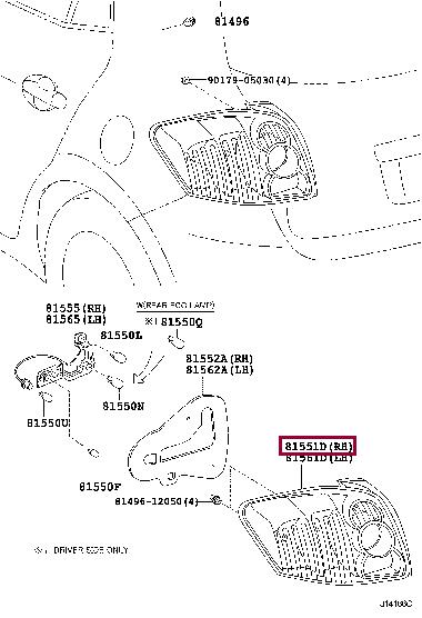 Toyota 81551-02550 Heckleuchte 8155102550: Kaufen Sie zu einem guten Preis in Polen bei 2407.PL!