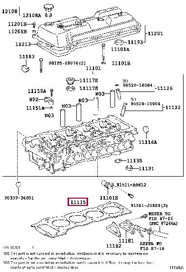Toyota 11115-75030 Gasket, cylinder head 1111575030: Buy near me in Poland at 2407.PL - Good price!