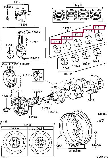 Toyota 11701-54080-01 Bearing, crankshaft 117015408001: Atrakcyjna cena w Polsce na 2407.PL - Zamów teraz!