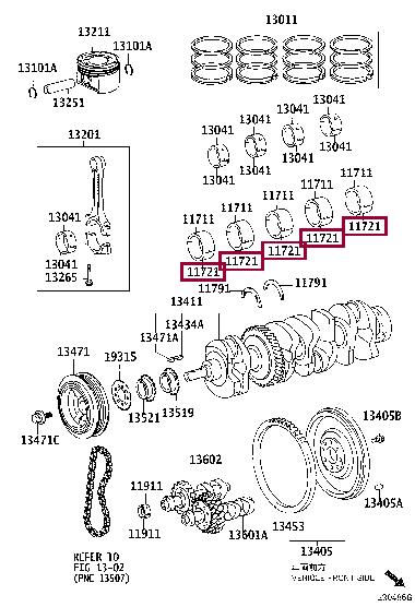 Toyota 11721-28021-02 Panewki 117212802102: Dobra cena w Polsce na 2407.PL - Kup Teraz!