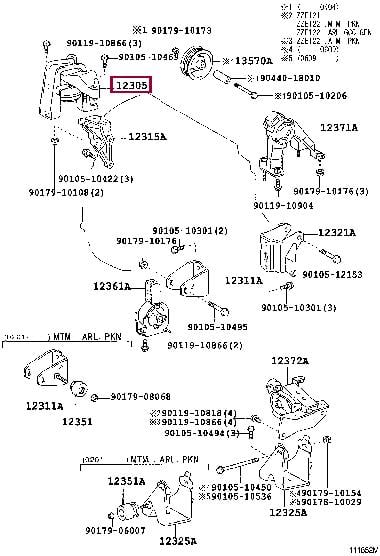 Toyota 12305-22430 Motorlager 1230522430: Kaufen Sie zu einem guten Preis in Polen bei 2407.PL!