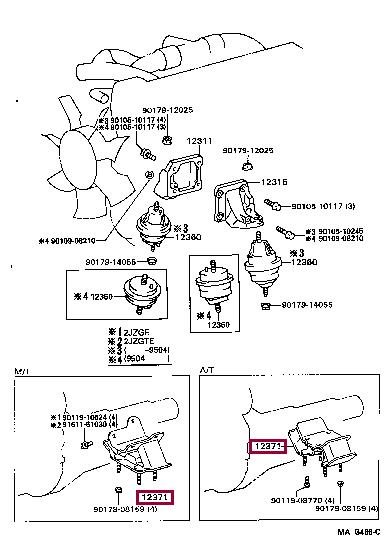 Toyota 12371-46020 Подушка двигуна 1237146020: Приваблива ціна - Купити у Польщі на 2407.PL!