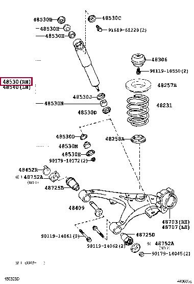 Toyota 48531-80583 Shock absorber assy 4853180583: Buy near me in Poland at 2407.PL - Good price!